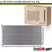 New AC Condenser w/ Receiver Drier w/o Bracket for Honda Accord 13-17 2.4L 3.5L