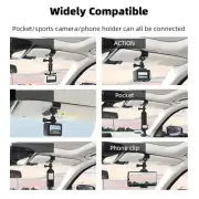 Innovative Car Sunshade Camera Mount Clamp Quick Release Clip Mounting Bracket