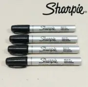 4 x Sharpie Heavy Duty Metal Permanent Marker Bullet Point ~2mm Black S20093047