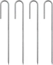 VVOKGO RebarStakes 12 Inches Long 1/4 inch Diameter J-12in-1/4-04pc, J-white