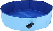 Inflatable Dog Pool Portable Foldable Pet Swimming Pool for Cats and Boys and Girls