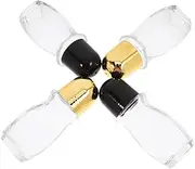 IWOWHERO 4pcs 50ml Essential Oils Roller Bottles Leak-proof Perfume Atomizer Refillable Glass Dispenser for Aromatherapy