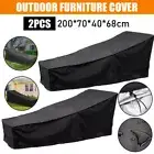 2PCS Outdoor Furniture Cover Sun Lounge Covers Waterproof Bed Chair Cover HS