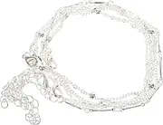 OATIPHO Elegant 5-Piece Women's Anklet Set Round Bead Anklets for Beach Parties Everyday Wear