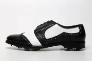 Allen Edmonds Men's Black White Spiked Oxford Golf Shoes N5544 Size 10 B