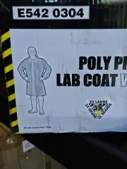 Polypro Lab Coat White 3XL 30 coats E542 0304