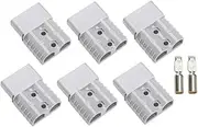 ATEM POWER 120A 6 PCs Anderson Connector for 6-16AWG Cable, Genderless Plug Battery Quick Connect Disconnect, Wire Harness Plug Kit for 12-24V DC Power Motor Winch Trailer