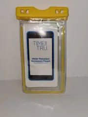 TIME and TRU Yellow Water-Resistant Accessory/Phone Pouch w/Strap & Key Ring