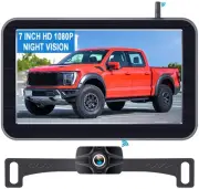 7-Inch Wireless Backup Camera for Truck - 2 Channel, DIY Grid Lines, HD 1080P...