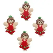 Christmas Angel Embellishments Crafting Scrap Sew Shelly's Buttons & More