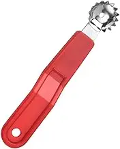SiaBiced Strawberry Corer, Melon Baller, Stainless Steel, Comfortable Grip, Stem Corer, Vegetable Stem Corer for Picnic, red