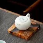 Cup Placemat Fragrant Sturdy Retro Elegant Texture Thuja Mat Spare Parts