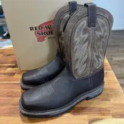 Redwing no. 2227 Rio Flex Brown Leather Safety Steel Toe Mem's Boot 13 D