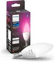 Philips Hue White and Colour Ambience 470 Lumens Candle Smart Bulb with E14 Fitting