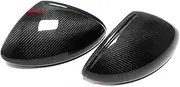 Carbon Fiber Compatible For Porsche 718 Boxster Cayman 2020-2022 Car Rear View Mirror Caps Rear View Side Mirror Cover Trim Accessories(LHD-Left Hand Drive)