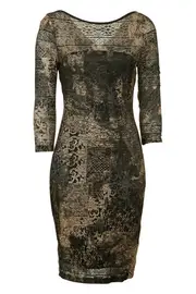 3/4 Slv Lace Fitted Dress--VER-CHICHI