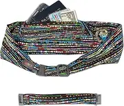 [BANDI] Plus Size Fanny Pack for Women Pocket Belt for Travel Secure Hidden Money Belt & Running Belt for Phone - Fits Phone, Passport, Keys, & Medical Devices, Confetti, Pocketed Belt + Extender