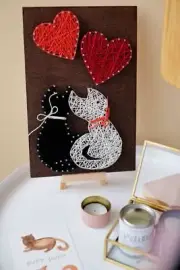 String art kit Love DIY craft kits wooden board String art pattern