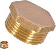 Pipe Fittings - NPT Connector Pipe Plug Fittings,Water Pipe Plug, Blanking Plug Fitting, Portable Port Plug for Brass Socket Fitting Manifold Nut