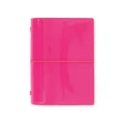 Filofax Domino Patent Pocket Organiser Diary/Task Planner Stationery Hot Pink