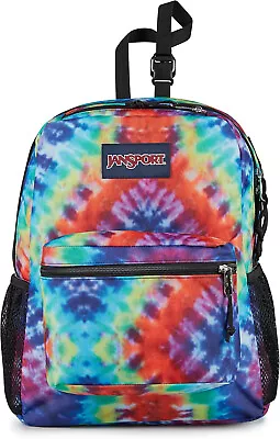 JanSport Unisex Red Multi Hippie Days Adaptive Central Backpack (JS0A7ZN99TC)
