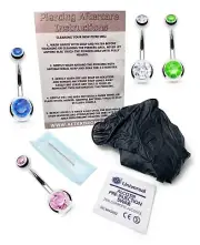 1.6mm STERILE Blade Needle Belly Button / Navel PIERCING KIT - C.Z Gem Jewellery