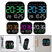 Remote Controlled LED Wall Clock with Temperature Date and Week Display