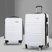 20" 28" Luggage Wanderlite Suitcase Travel TSA Carry On Hard Case Lightweight White