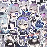 96 Pieces Honkai: Star Rail Cute Silver Wolf Figure Waterproof Stickers Decor