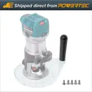 POWERTEC Offset Base Plate for Trim Routers Edge Profile Tool - Fits Most Bosch