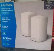 2-Pack LINKSYS VELOP VLP0102-NP Whole Home Mesh Wireless System Wi-Fi AC1200