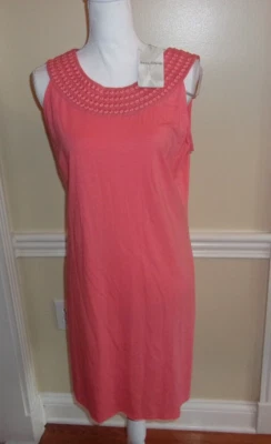 NWT Tommy Bahama Pearl Embro Coral Bluff Shift Dress Small $99.50