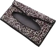 PENIKOKO Bling Car Tissue Box Holder Stylish Visor Tissue Storage Box with Rhinestones for Easy Access Unique Design Car Accessories for Women
