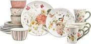 [Certified International] Nature's Song 16 Piece Dinnerware Set, Service for 4, Multicolor