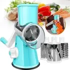 3 In 1 Rotary Cheese Grater Kitchen Food Vegetable Slicer Fruit Chopper Shredder