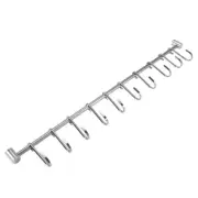 Towel Key Rail Rack Rod Hooks Mugs Coat Hanger Rail Rack Kitchen
