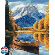 Natuyalo Paint by Number Kits for Adults Beginners, Lake Boat Simple Acrylic