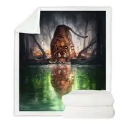 Sad Wildlife Art The World I Used To Know Tiger Throw Blanket