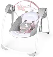 Ingenuity Swing Baby/Infant Swing/Rocker Chair 0m+ w/ Toys Audrey PS Update Pink