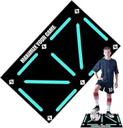 Football Mastery Mat, Football Training Mat, Soccer Skills Training Floor Mat, Football Footstep Training Mat, Football Mastery Mat and Training Program for Kids/Adult Improve Football Skills