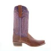 Outlaw Small Square Toe 60127 Mens Brown Leather Slip On Western Boots 9