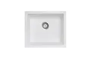 ACA 533x457mm Single Bowl German Engineered Granite Stone Quartz Kitchen Laundry Sink Top/Flush/Under Mount White