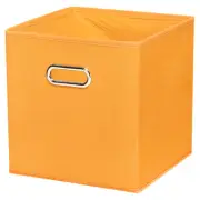 11"x11"x11" Foldable Storage Cube Bins Fabric Storage Organizer Bins Orange