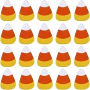 [SUNNYCLUE] 1 Box 20Pcs Corn Charm Large Halloween Acrylic Charms Bulk Orange Yellow Fall Autumn Theme Cartoon Artificial Food Candy Corns Flatback Charm for jewellery Making Charms Supplies DIY Crafts