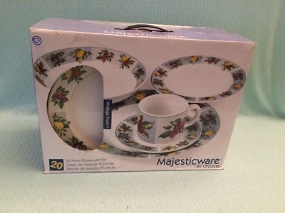 NOS Oneida Majesticware Vintage Fruit 20 pc Dinnerware Set SHIP or FREE PICK UP
