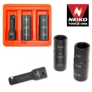 3 pc 1/2" Drive THIN WALL (FLIP) impact socket set