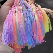 Gradient-colorful Nice Fringe Tassel Sewing DIY Pendant Trim bookmark 10pcs/lot