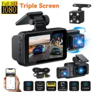1080P HD Car Dash Cam Front/Inside/Rear Car DVR Dash Camera WiFi Video Recorder