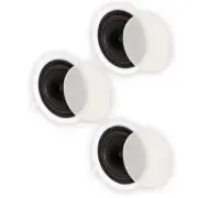 Theater Solutions TS80C Flush Mount Speakers with 8" Woofers Ceiling 3 Pack