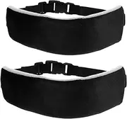 Travel Essential: 2 Pack Airplane Head Straps Sleep Headband Head Support Adjustable and Portable for Comfort